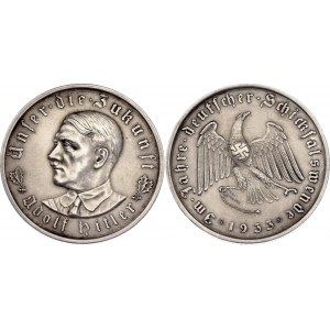 Germany - Third Reich Silver Medal Election of Adolf Hitler as Reich Chancellor 1933