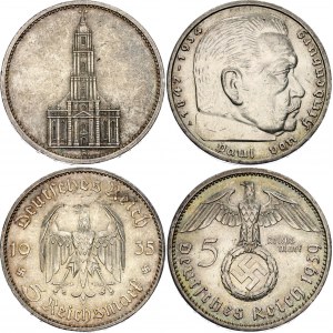 Germany - Third Reich 2 x 5 Reichsmark 1935 - 1939