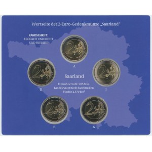 Germany - FRG Annual Coin Set of 5 x 2 Euro 2009