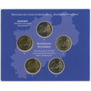 Germany - FRG Annual Coin Set of 5 x 2 Euro 2011