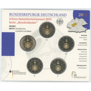 Germany - FRG Annual Coin Set of 5 x 2 Euro 2015