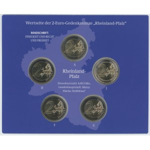 Germany - FRG Annual Coin Set of 5 x 2 Euro 2017