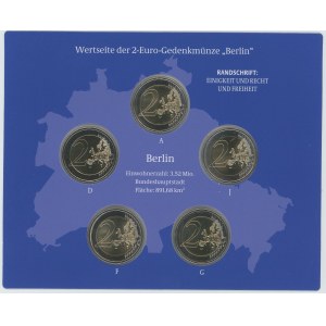 Germany - FRG Annual Coin Set of 5 x 2 Euro 2018