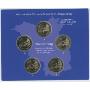Germany - FRG Annual Coin Set of 5 x 2 Euro 2020