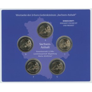 Germany - FRG Annual Coin Set of 5 x 2 Euro 2021