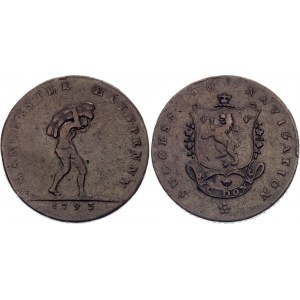 Great Britain Lancashire Manchester Token Half Penny 1793