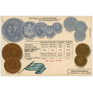 Greece Post Card Coins of Greece 1904 - 1912 (ND)
