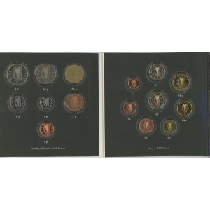 Ireland Coin Set of 15 Coins 1977 - 2002 Switching to Euro