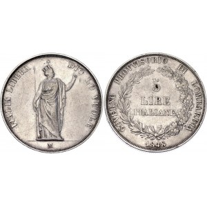 Italian States Lombardy-Venetia 5 Lire 1848 M