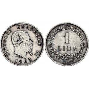Italy 1 Lira 1863 M BN