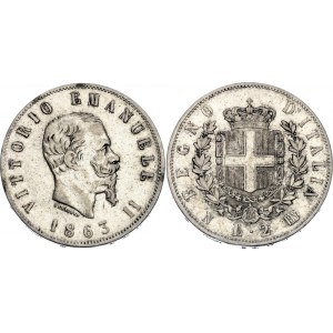 Italy 2 Lire 1863 N BN