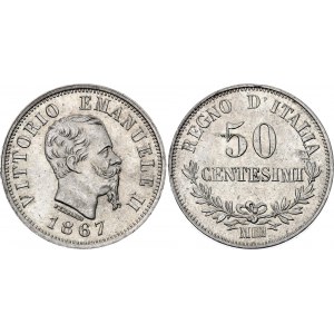 Italy 50 Centesimi 1867 M BN