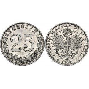 Italy 25 Centesimi 1903 R