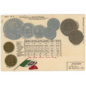 Italy Post Card Coins of Italy 1904 - 1912 (ND)