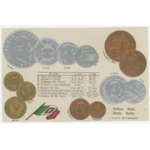 Italy Post Card Coins of Italy 1904 - 1937 (ND)