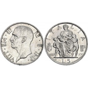 Italy 5 Lire 1937 R