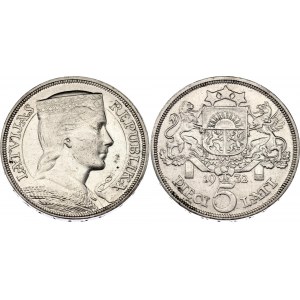 Latvia 5 Lati 1932