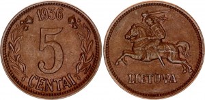 Lithuania 5 Centai 1936