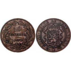 Luxembourg 10 Centimes 1870 BARTH on Reverse