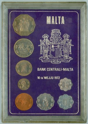 Malta Annual Coin Set of 8 Coins 1972