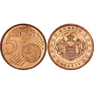 Monaco 5 Euro Cents 2001