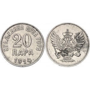 Montenegro 20 Para 1914