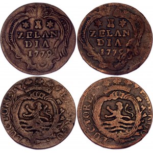 Netherlands Zeeland 2 x 1 Duit 1779
