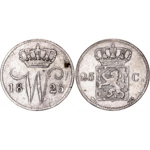 Netherlands 25 Cents 1825