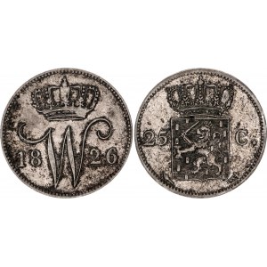 Netherlands 25 Cents 1826