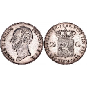Netherlands 2-1/2 Gulden 1848