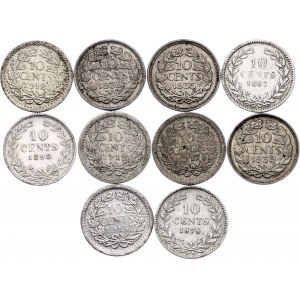 Netherlands 12 x 10 Cents 1878 - 1939