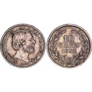 Netherlands 10 Cents 1887
