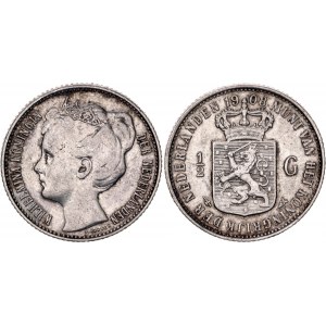 Netherlands 1/2 Gulden 1908