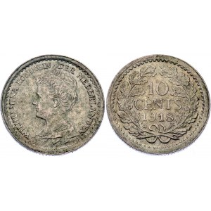 Netherlands 10 Cents 1918