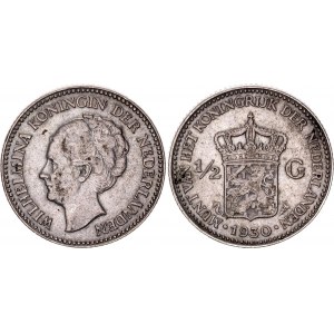Netherlands 1/2 Gulden 1930