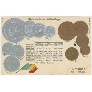Romania Post Card Coins of Romania 1904 - 1912 (ND)