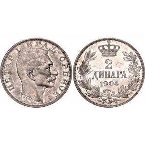 Serbia 2 Dinara 1904