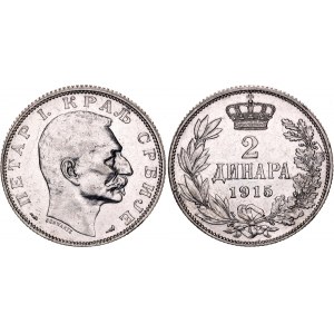 Serbia 2 Dinara 1915