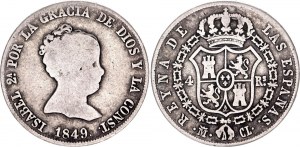 Spain 4 Reales 1849 MCL