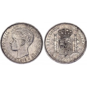 Spain 1 Peseta 1899 (899) SGV