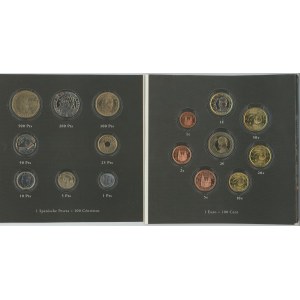 Spain Coin Set of 16 Coins 1994 - 2000 Switching to Euro