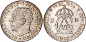 Sweden 5 Kronor 1952 TS
