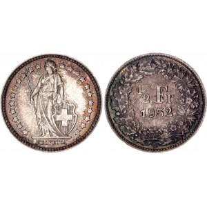 Switzerland 1/2 Franc 1952