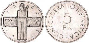 Switzerland 5 Francs 1963 B