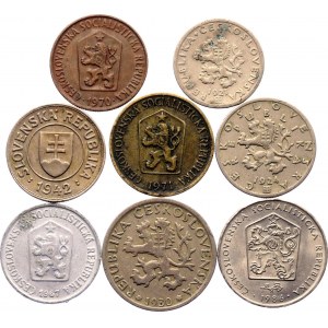 Czechoslovakia Lot of 8 Coins 1921 - 1971