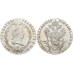 Austria 20 Kreuzer 1819 E