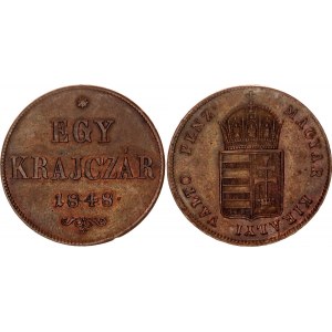Hungary 1 Kreuzer 1848 KB