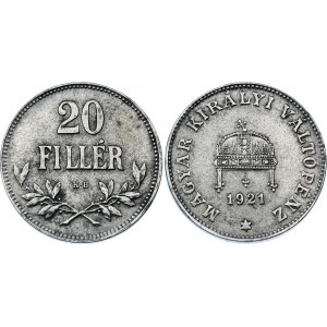Hungary 20 Filler 1921 KB