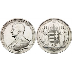 Hungary 5 Pengo 1939 BP NGC UNC