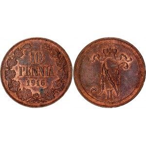 Russia - Finland 10 Pennia 1916